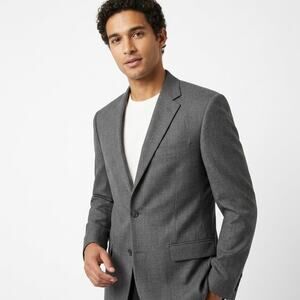 John Alexander Gray Two Button Lined Jacket Men Size 44